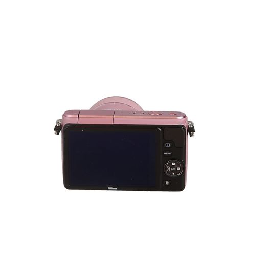 Nikon 1 S1 Mirrorless Camera, Pink {10.1MP} with 11-27.5mm F/3.5