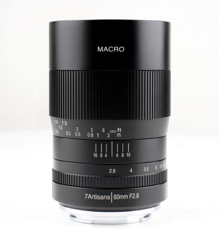 7artisans 60mm f/2.8 Macro Manual Lens for Fujifilm X-Mount, Black