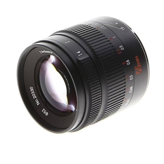 7artisans 55mm f/1.4 (II) Manual Lens for Fujifilm X-Mount, Black {52}