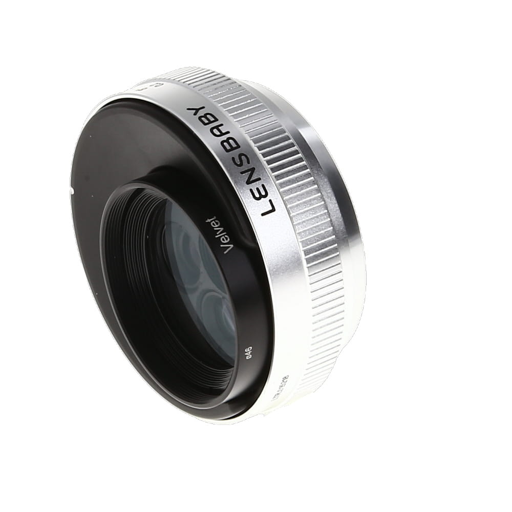 Lensbaby Trio 28mm f/3.5 Lens for Canon EF-M Mount, Silver | 46 | Sweet, Twist, Velvet