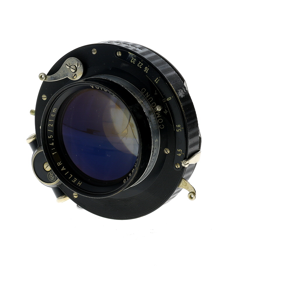 Voigtlander Braunschweig 21cm (210mm) f/4.5 Heliar Dial Compound BT (62MT) Lens for 5x7