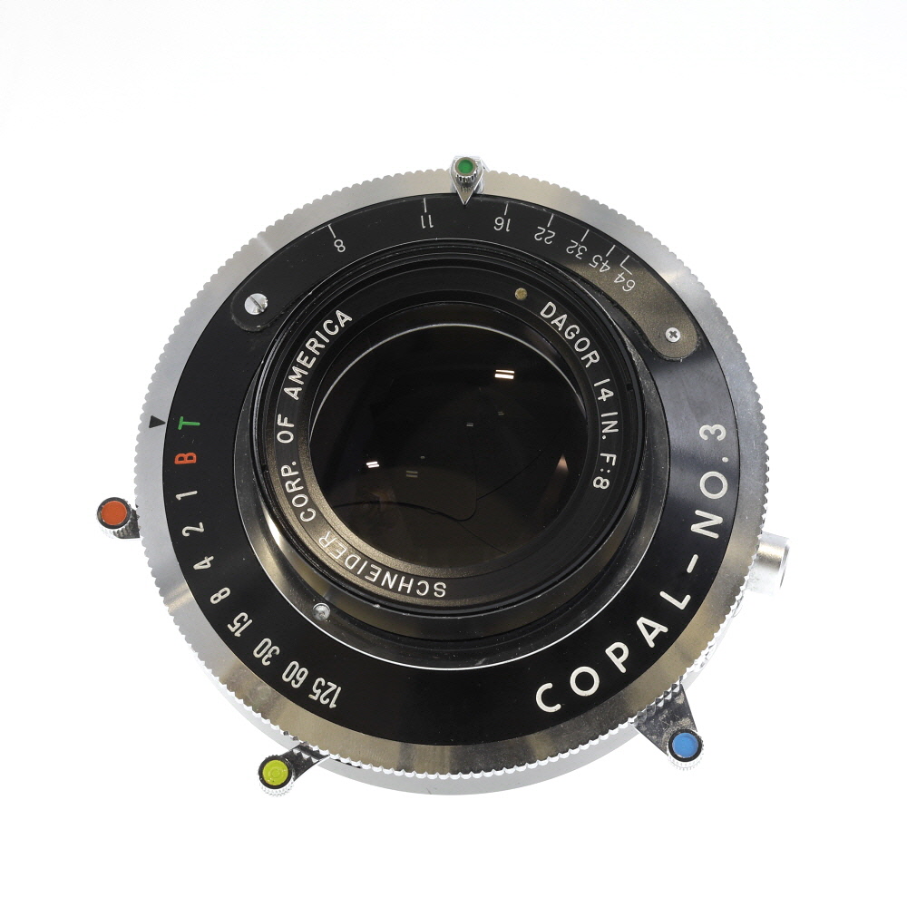 Schneider Corp. of America 14 in. (355mm) f/8 Gold Dot Dagor Lens in Copal 3 BT Shutter (65MT)