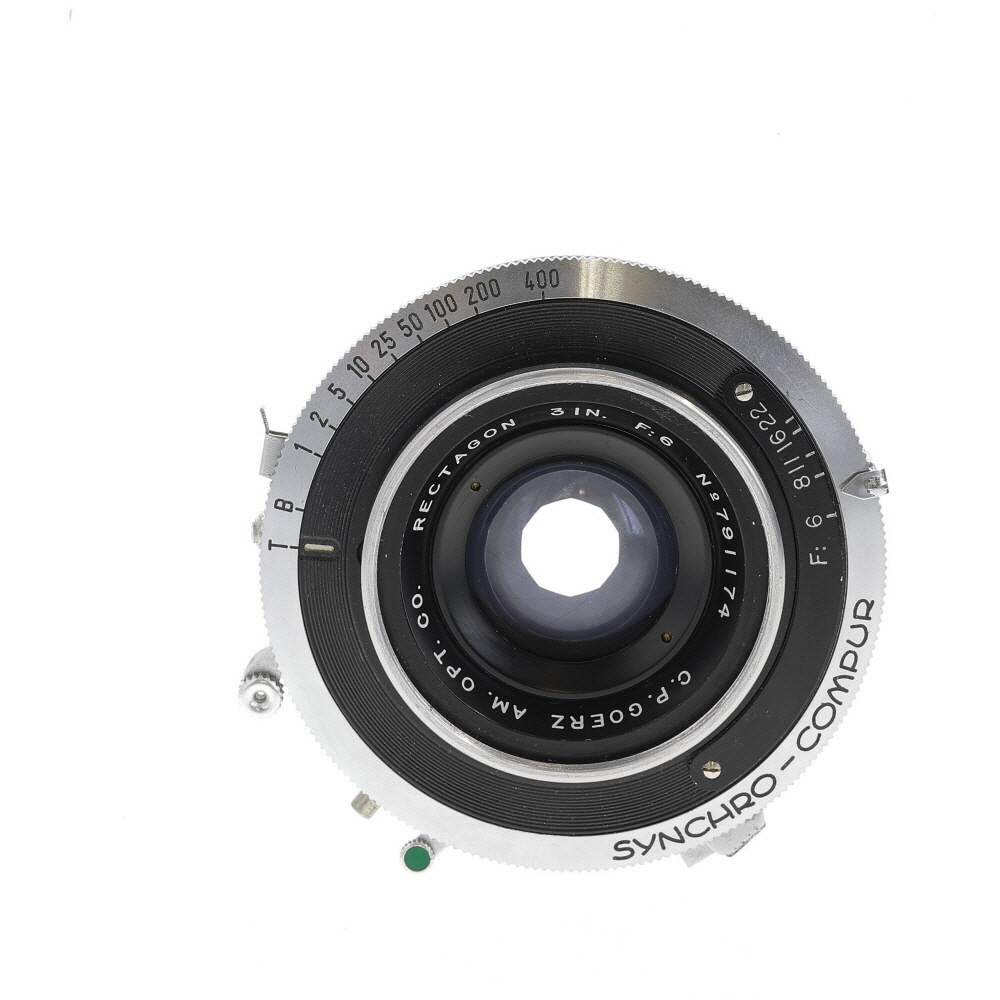 Goerz 3 in. (76mm) f/6 Rectagon Synchro-Compur BT (39MT) Lens for 2x3