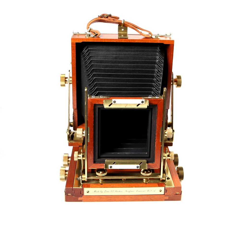 Zone VI 4X5 Classic Field Folding View Camera, Cherry (Spring Back with Brass Fittings)