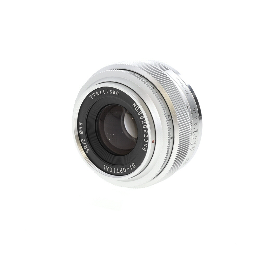TTArtisan 50mm f/2 Manual APS-C Lens for FUJIFILM X-Mount, Silver