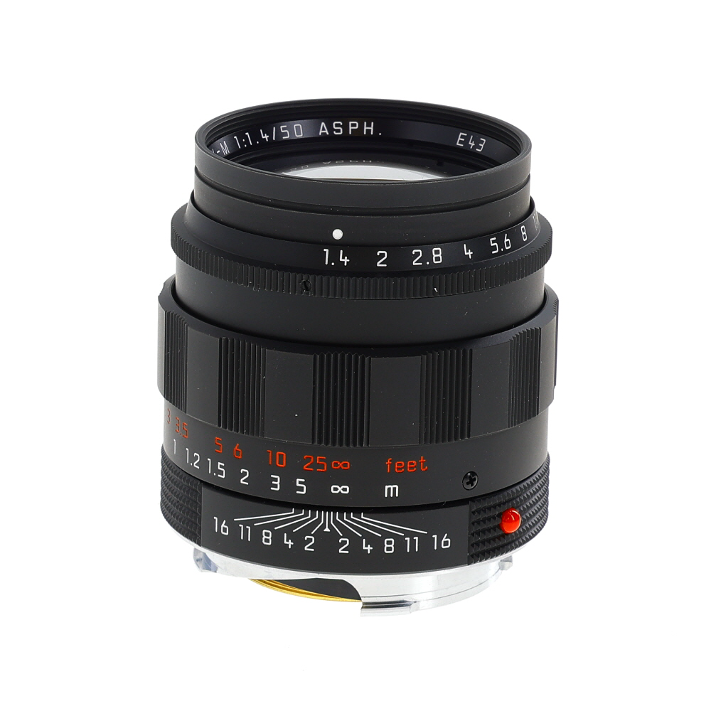 Leica 50mm f/1.4 Summilux-M ASPH. M-Mount Lens, Portugal, Black Chrome Finish, 6-Bit