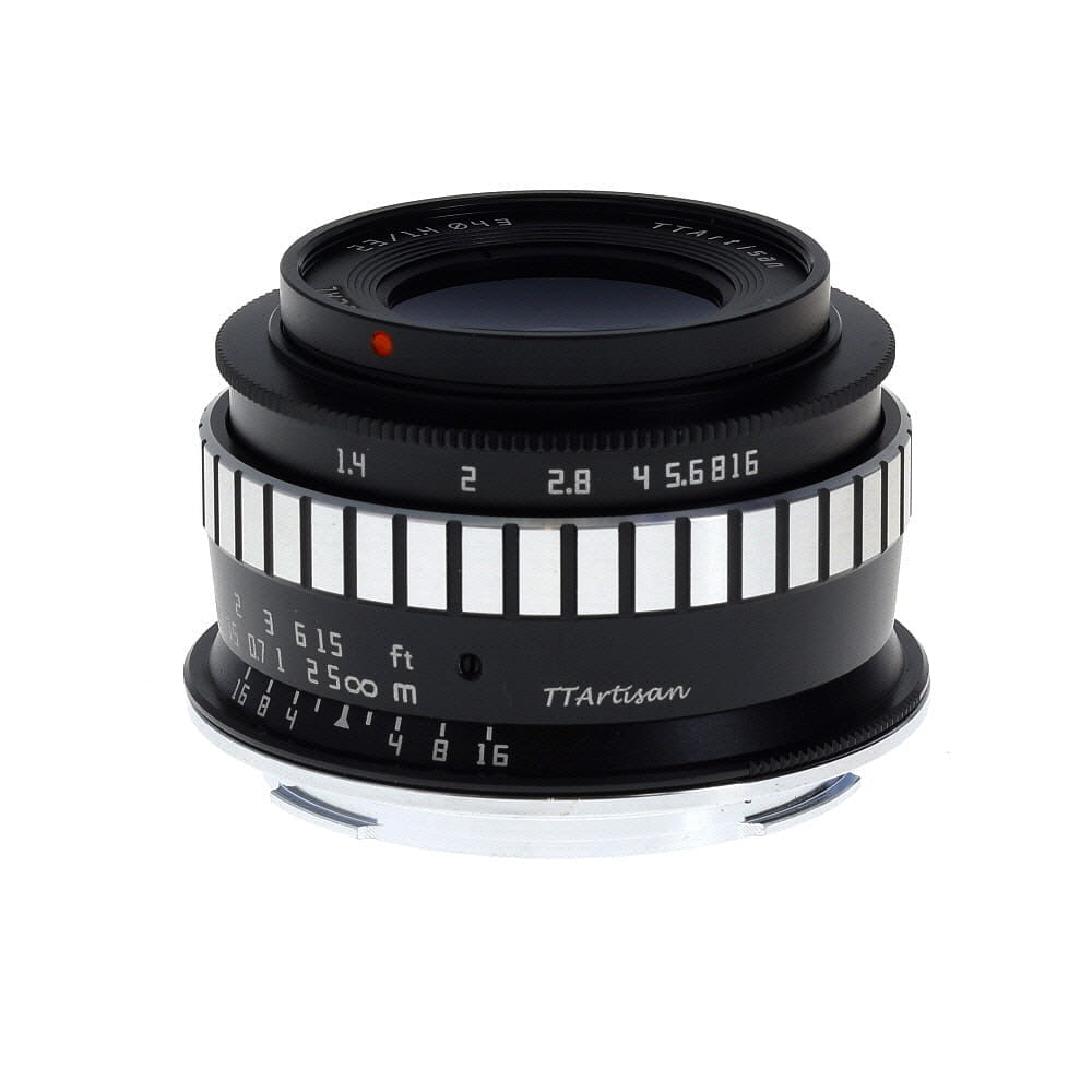 TTArtisan 23mm f/1.4 Manual APS-C Lens for Canon RF-Mount, Black/Silver