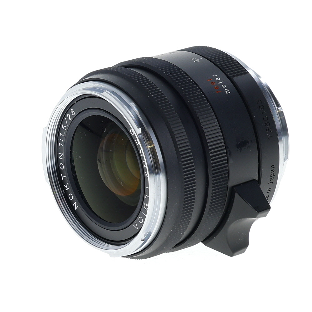 Voigtlander 28mm f/1.5 Nokton (Vintage I) Aspherical VM Lens for Leica M-Mount, Matte Black w/ Chrome Front Ring