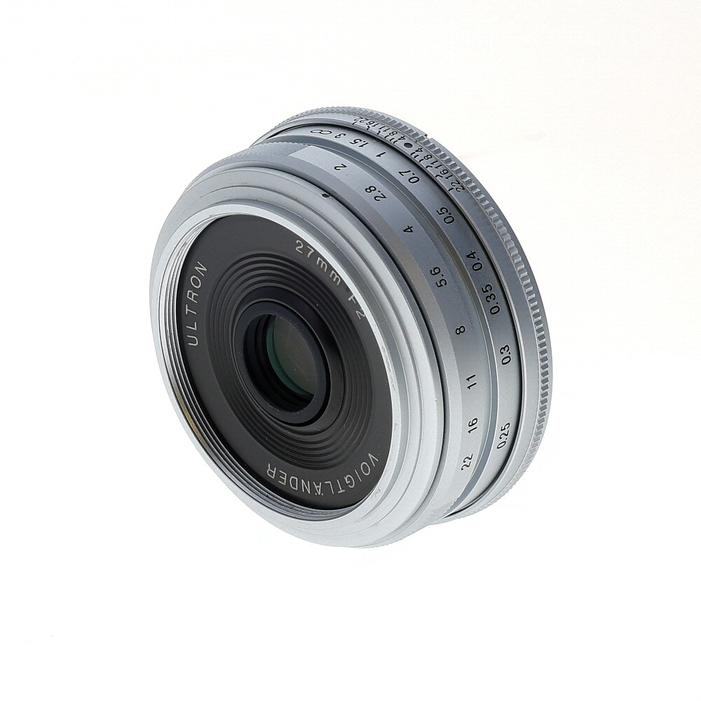 Voigtlander 27mm f/2 Ultron APS-C Lens for FUJIFILM X-Mount, Silver