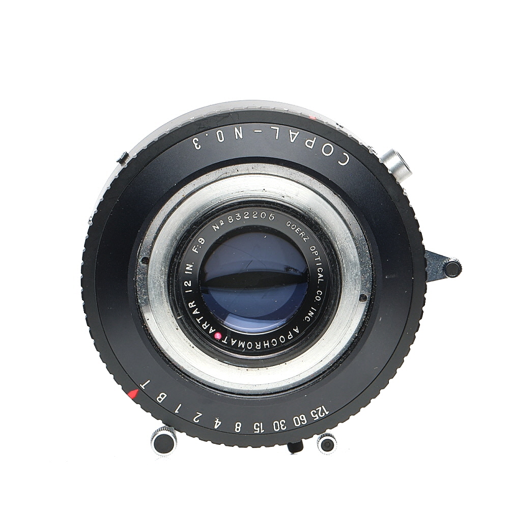 Goerz 12 in. (305mm) f/9 Apochromat Red Dot Artar Lens (302mm Image Circle) in Copal No. 3 BT Shutter (63MT)