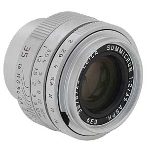 Leica 35mm f/2 Summicron ASPH. M39 Screw Mount Lens Chrome 11608