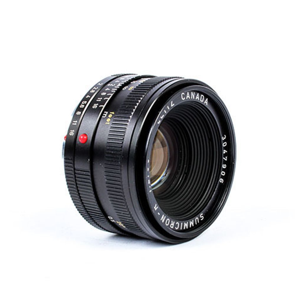 Leica 50mm f/2 Summicron-R 3 Cam Lens, Made in Canada, Late, Black