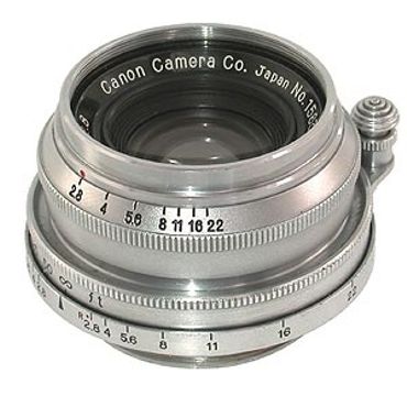 Canon 35mm f/2.8 Lens for Rangefinder Camera, Chrome {34}