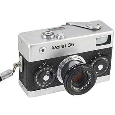 Rollei 35 40mm f/3.5 Tessar Camera, Made in Germany, Chrome