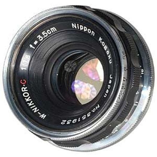 Nikon 3.5cm (35mm) f/1.8 W-Nikkor (Red R) Nippon Kogaku Japan Lens