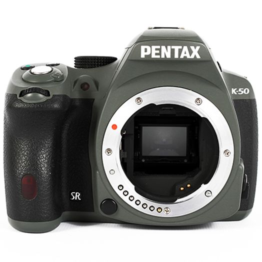 Pentax K-50 DSLR Camera Body, Olive Green {16.3MP}