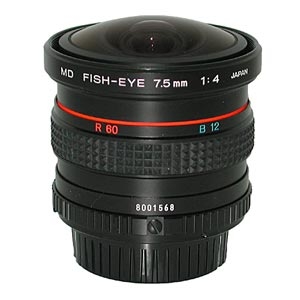 Minolta 7.5mm F/4 Fisheye MD Mount Manual Focus Lens