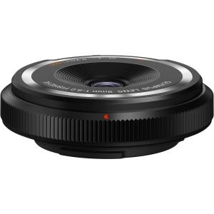 Olympus 9mm f/8 Fisheye Manual Focus Lens/Body Cap for MFT (Micro Four Thirds), Black