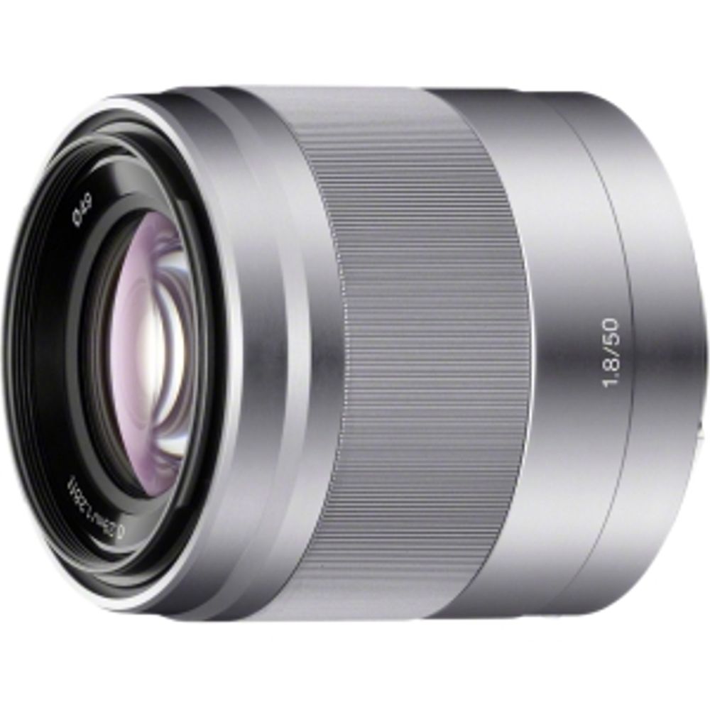 Sony E 50mm f/1.8 OSS Autofocus APS-C Lens for E-Mount, Silver {49