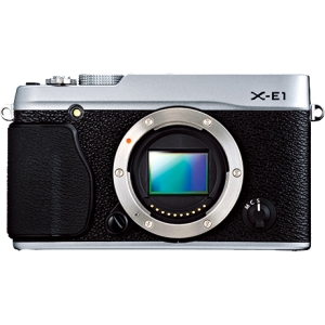 FUJIFILM X-E1 Mirrorless Camera Body, Silver | 16.3MP