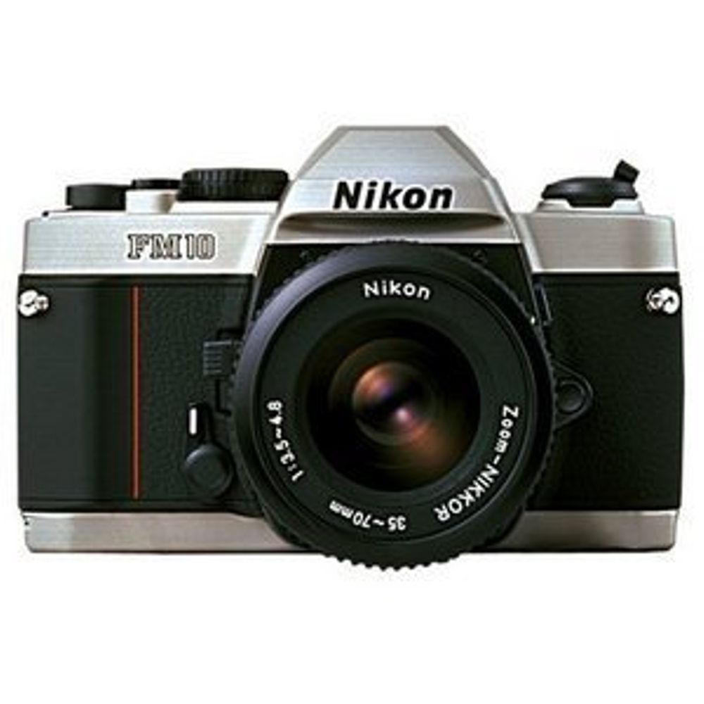 Nikon FM10 35mm Camera Body, Chrome - Used 35mm Film Cameras