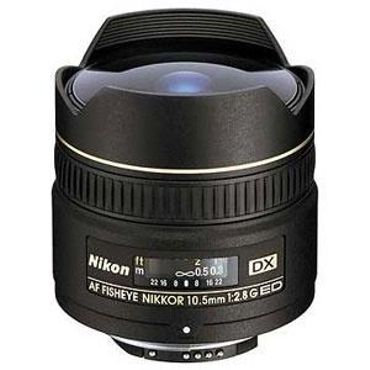 Nikon AF DX Nikkor 10.5mm f/2.8 G ED Fisheye Autofocus APS-C Lens for F-Mount, Black