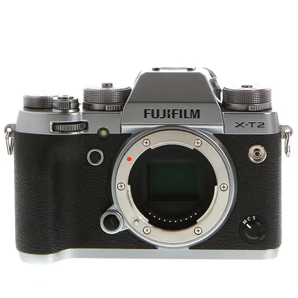 FUJIFILM X-T2 Mirrorless Camera Body, Graphite Silver {24.3MP} without EF-X8 Flash