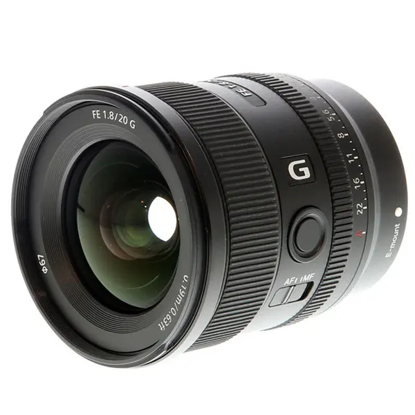 Sony FE 20mm f/1.8 G Full-Frame Autofocus Lens for E-Mount, Black {67} SEL20F18G